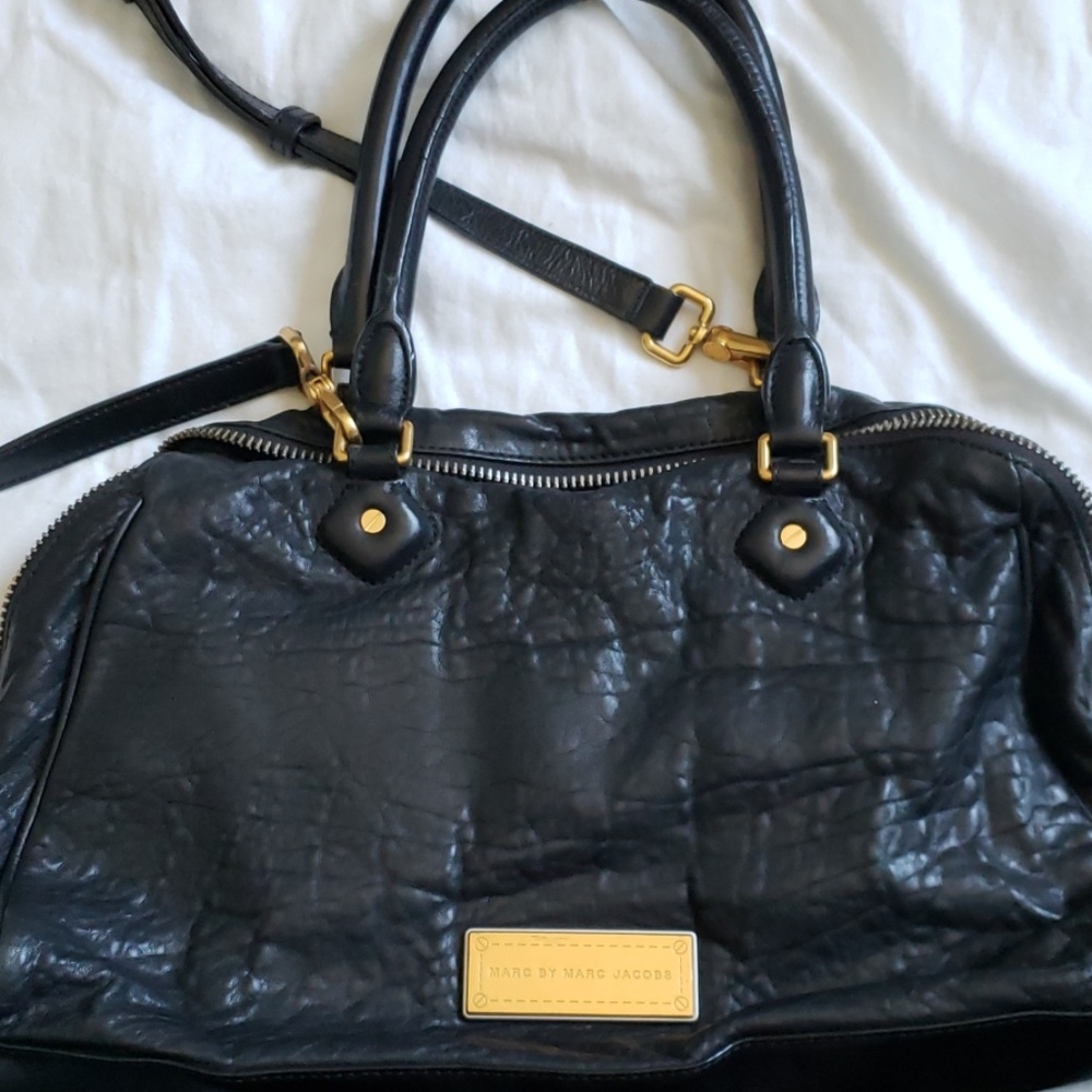 Marc by Marc Jacobs black leather crossbody bag
